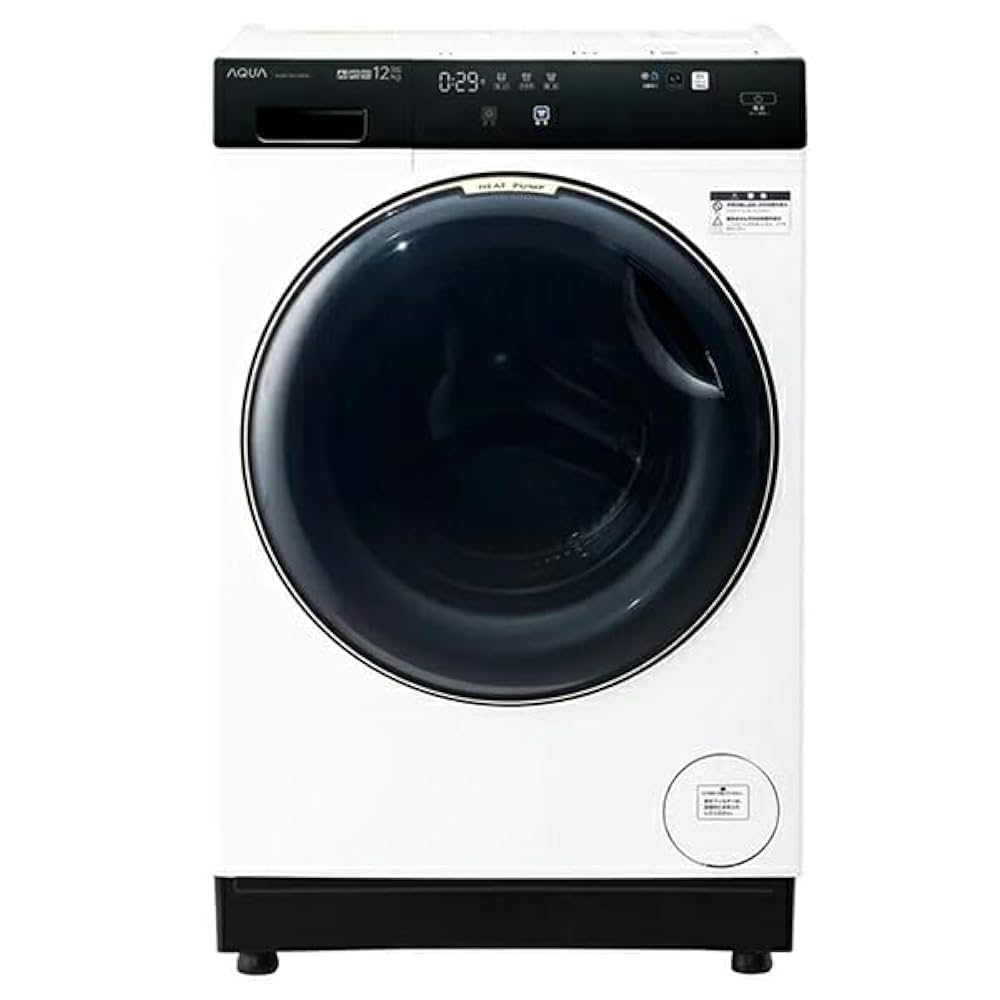 Amazon.co.jp: AQUA AQW-DX12R-L-W ホワイト まっ直ぐドラム2.0