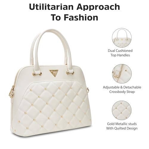 Image of Lavie Signature Women's Stud Elko Satchel Handbag | Satchel Bag for Work | Ladies purse | Stylish Shoulder Bag | Gift For Women