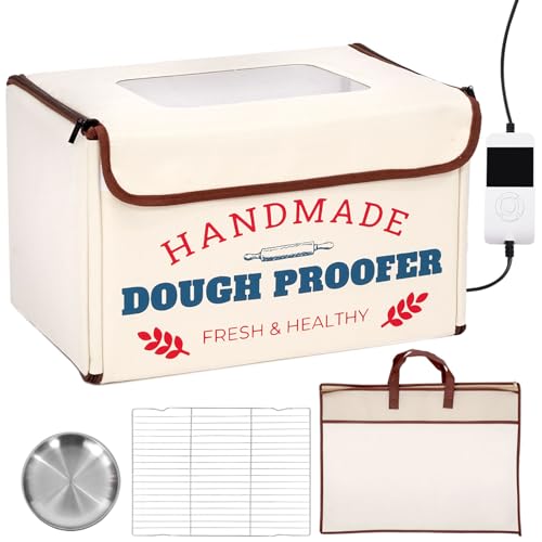 InnovifyHub Bread Proofing Box with Heater 10-54 Constant Temp Dough Proofer 3-Sided Heating & 24H Timer Foldable Fermentation Box for Sourdough Starter Pizza Dough Yogurt
