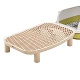 Katzenstreu-Pedal-Tritthocker – zweilagige, Box-Tritt mit Ablageschale, Rutschfester Kätzchen-Tritthocker für den Katzenklo-Bereich, leicht zu reinigende -Trittstufe für den Inn