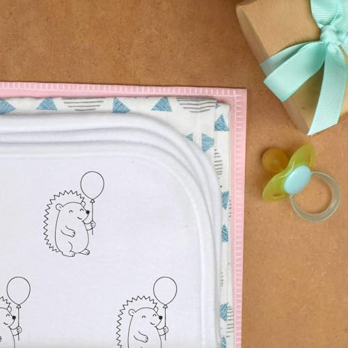 Azeeda 'Party Hedgehog' Baby Burp/Wash Cloth (BC00034979)3