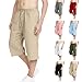 Capris for Kids Lightweight Loose Summer Elastic High Waisted Straight Leg Beach Pants with Pockets for 4-15 Years