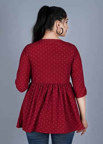 Image of Women's Rayon Anarkali Regular Fit Top