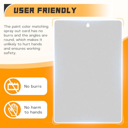 Image of 100pcs Tinplate Paint Color Matching Spray Out Cards Paint Test Panels Automotive Sprayout Cards for Coating Paint