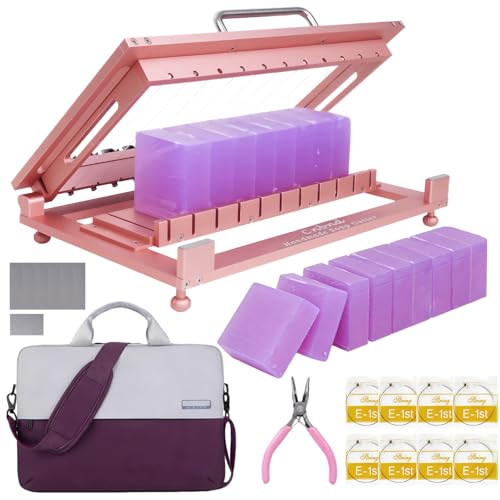 Multi Soap Cutter for Soap Making Aluminum Soap Cutting Tool Precision Soap Cutter Slicer with Cutting Wire for Cheese Butter Cake Bread DIY (Pink)