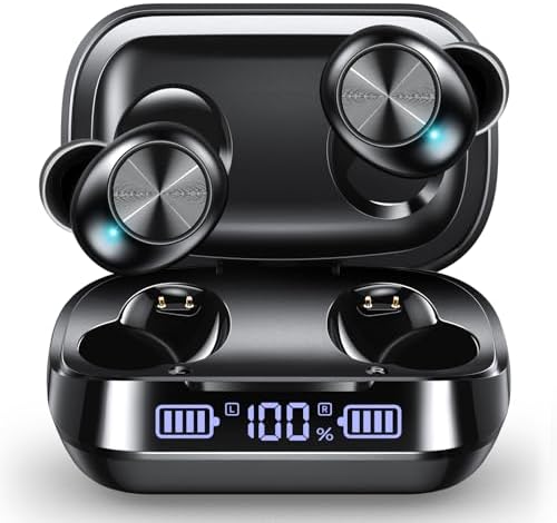 （16:00時点） イヤホン bluetooth ワイヤレスイヤホン ブルートゥースイヤホン【2025年アップグレード版】Ysobook 48時間連続再生 Hi-Fi 自動ペアリング Bluetooth5.3 LEDディスプレイ AAC/SBC 片耳/両耳 タッチコントロール ハンズフリー通話 ENCノイズキャンセリング Type-C充電 小型/軽量 IPX7防水 スポーツ/通勤通学/テレワーク(ブラック)