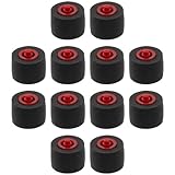 PAMINGONO 12 Stück Schwarze Andruckrollen aus Kunststoff und Gummi für Videorekorder Kompakt und Formstabil für Reparatur und Wartung von Kassettendecks
