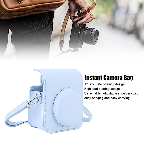 Funda protectora para cámara Mini 12 de cuero PU azul miniatura 5