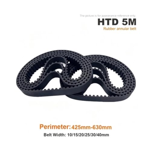 Correa HTD 5M 620mm antideslizante con ancho de 20mm para evitar saltos de diente 2