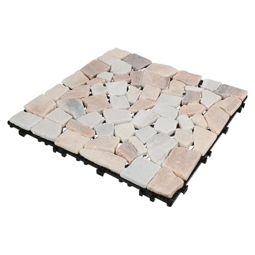 Azulejo de piedra para suelo exterior e interior con diseño entrelazado 2