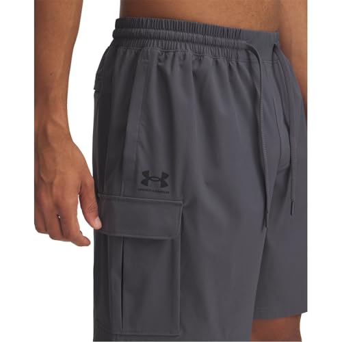 Short Cargo UA Vibe Woven Under Armour en toile légère stretch gris M