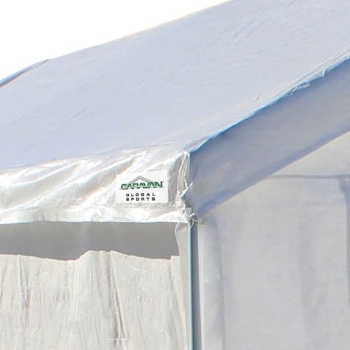 Caravan Canopy Tent Sidewalls for Domain Carport with Straps, Ideal for Garage Storage, Inflatable Garage Covering, White (Sidewalls Only)