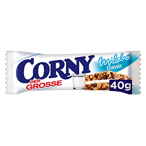 Corny Your Protein Vanilla White Crunch, Eiweiß-Riegel mit 30 Prozent Protein, ohne Zuckerzusatz, 12er Pack (12 x 45g) & Milch Classic DER GROSSE, Milchsandwich, 24er Pack (24 x 40g)