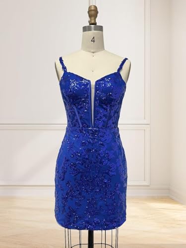 Sparkly Sequin Homecoming Dresses for Teens 2025 Spaghetti Strap Short Prom Dress2