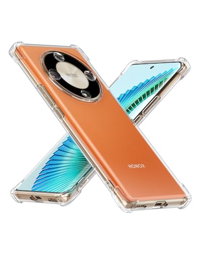 Image of Back Cover Transparent Soft Silicone Scratch Resistant Anti Slip Back Cover Case for Honor X9b - Transparent