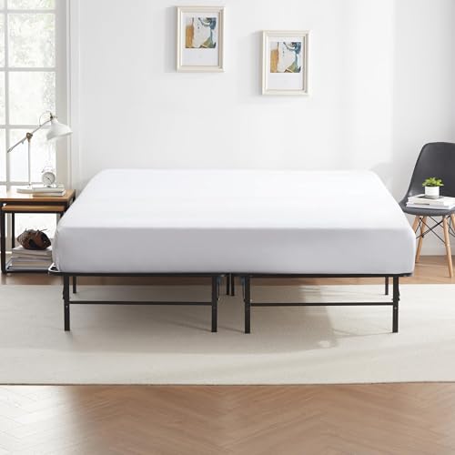 Image of Nestl Foldable Full Size Bed Frame, Platform Bed, Steel, Easy Tool Free Assembly, 14 Inches High, Full, Black