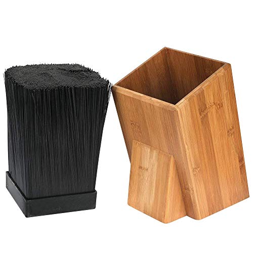 Mantello XL Universal Bamboo Wood Knife Block Storage Holder Organizer - Thumbnail 3