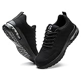 yadibeiba Steel Toe Shoes for Men Women Anti-Puncture...