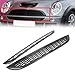 Liru 2Pcs Front Bumper Grille Mesh Grill ABS Plastic Carbon Fiber Black for BMW for MINI COOPER S R50 R52 R53 2001-2006