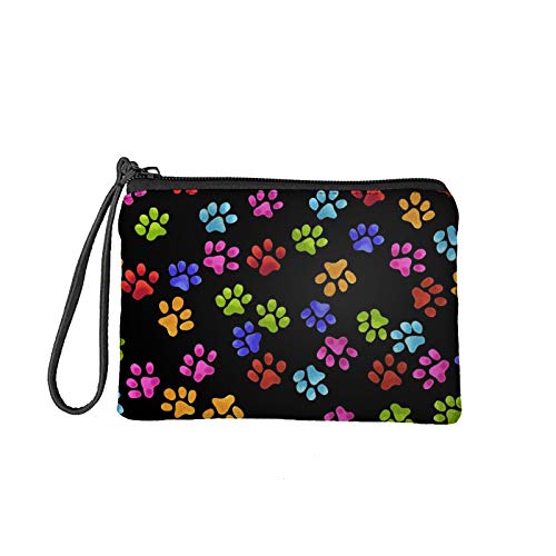 Coeqine Paw Print Coin Purse For Women Small Soft Wallet Mini Card Holder Organizer Tote Handbag #TOP15