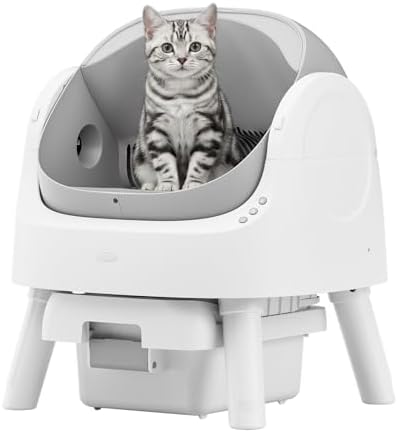 Self Cleaning Cat Litter Box, Automatic Litter Box for Multiple C...