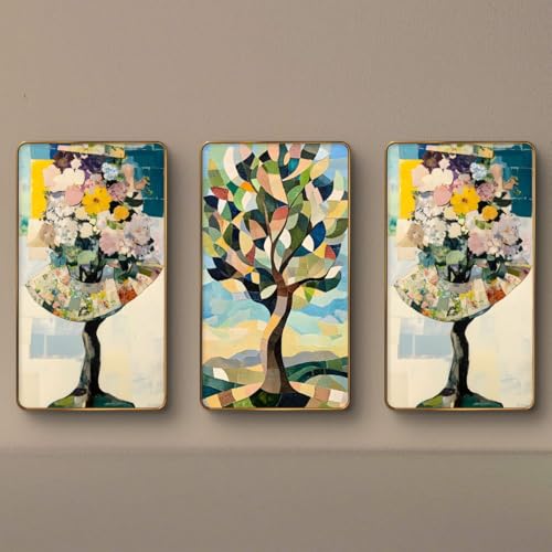 Image of Livin'luxe Set of 3 modern art Madhubani painting Premium Golden Framed Wall paintings for living room, bedroom, home decoration, wall decoration 35 inch x 20 inch SG16