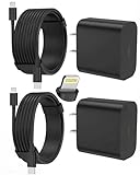 FEEL2NICE iPhone Charger Fast Charging 2 Pack Type C Wall Charger Block with 2 Pack [6FT&10FT] Long USB C to Lightning Cable for iPhone 14/13/12/12 Pro Max/11/Xs Max/XR/X,AirPods Pro,Black