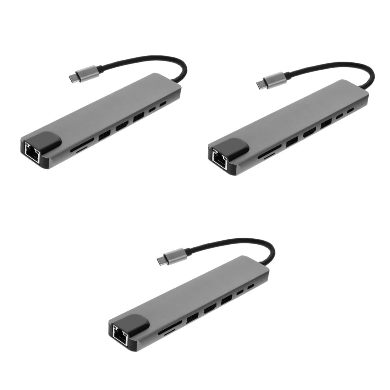 ABOOFAN 3pezzi Docking Station Usb c Compatta Adattatore Per Laptop e Smartphone Design Leggero e Portatile Supporto Ethernet e Ricarica Pd