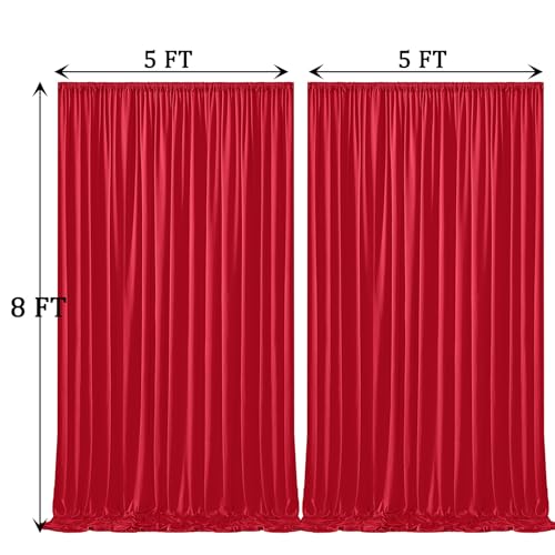 Cortinas Fondo Rojo para Fotografía 10ft x 8ft miniatura 6