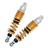 バイク 汎用 対応 320mm リアサスペンション 左右セット イエロー スプリング 減衰力調整付き モンキー ゴリラ シャリー スーパーカブ 対応 外装 カスタム パーツ