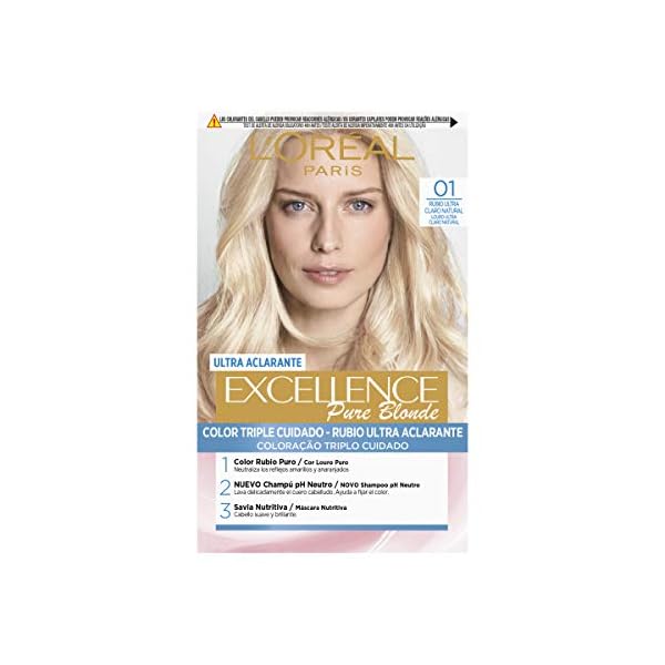 Descubre la mejor manicura y pedicura de LugoPulsa aqui 👈🏼 y pide cita LOreal-Paris-Excellence-Coloracion-Creme-Triple-Proteccion-Tono-01-Rubio-Ultra-Claro-Natural-1-Unidad-Paquete-de-1