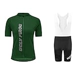 UGLY FROG Radsport Anzüge Damen Radtrikot Kurzarm Fahrradkleidung Männer mit 3D Gel Sitzpolster für Radsport Rennrad