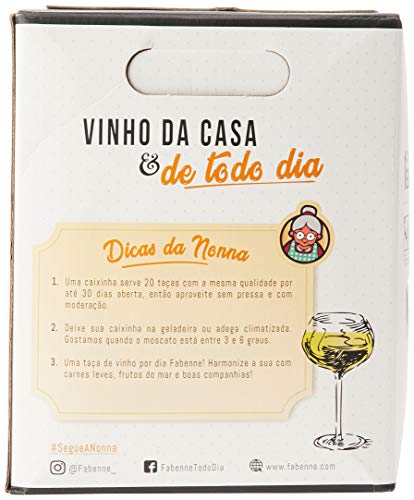 Fabenne Vinho Branco Moscato - Bag-in-Box 3 Litros cada