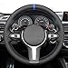 MEWANT Hand Stitch Black Solid Embossed Faux Leather Steering Wheel Cover for BMW F30 M Sport F22 F32 F33 F10 F12 F15