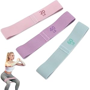 Bandes de résistance pour femme – Ensemble de bandes d&rsquo;exercice de qualité supérieure pour les séances d&rsquo;entraînement des hanches, des fessiers et de tout le corps – Plusieurs niveaux de force