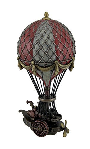 Estatua Pintada a Mano Globo Aerostático Steampunk miniatura 2