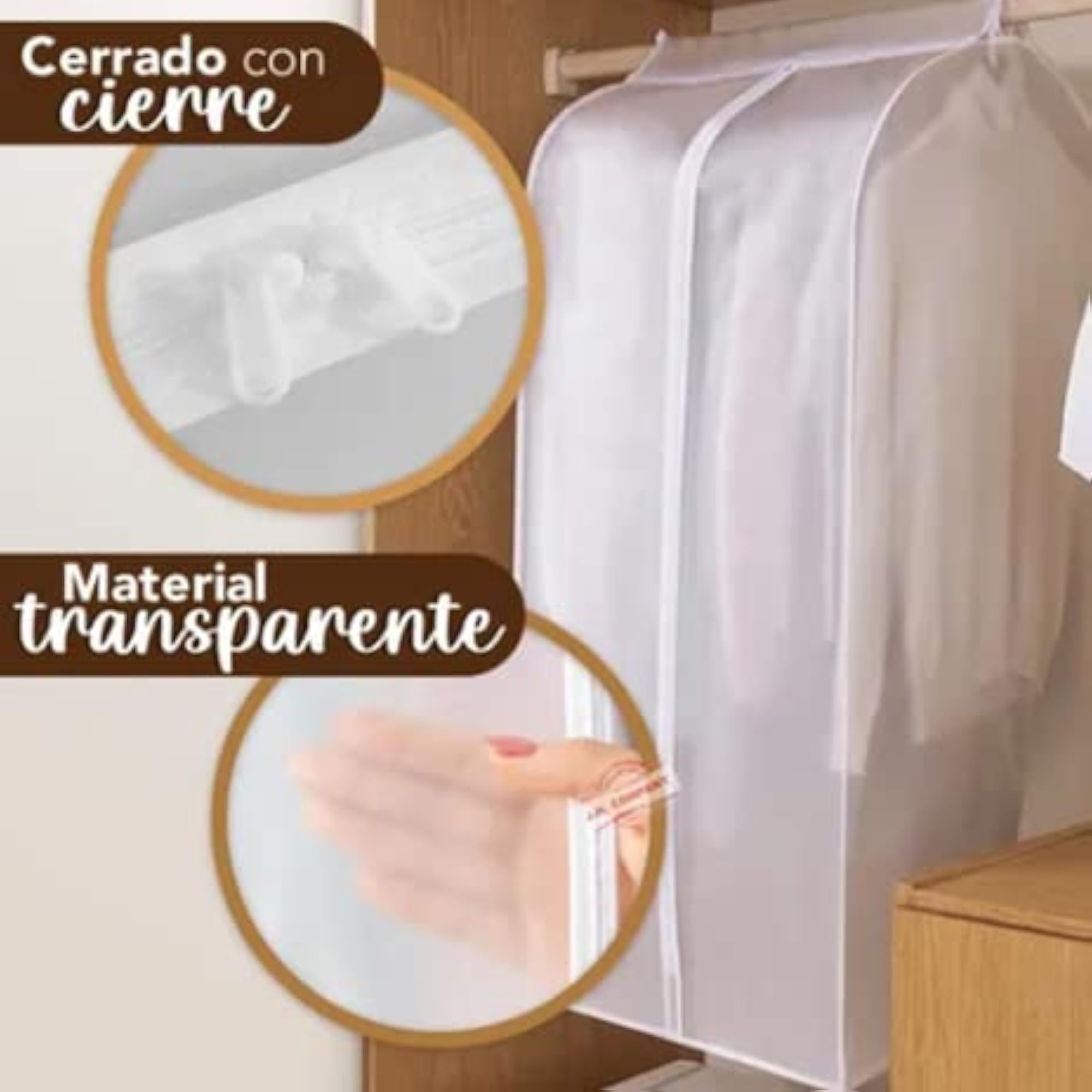 PEVA Hanging Clothes Storage Bag, Dustproof Garment Cover