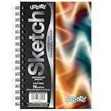 UCreate Fashion Poly Sketch Book, Neon Squiggles, 6' x 9', 1 Count