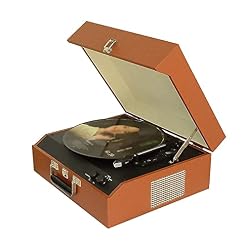 AURADO Phonographe créatif Antique Bluetooth Audio Vinyle Tourne-Disque PU rétro phonographe en Bois européen (Tourne… - Les Beatles, Paul McCartney, John Lennon, RIngo Starr, George Harrison AURADO Phonographe créatif Antique Bluetooth Audio Vinyle Tourne-Disque PU rétro phonographe en Bois européen (Tourne… – Image 6