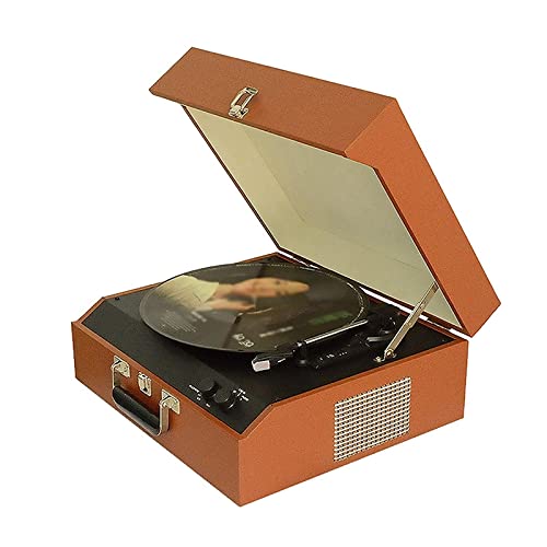 AURADO Phonographe créatif Antique Bluetooth Audio Vinyle Tourne-Disque PU rétro phonographe en Bois européen (Tourne… - Les Beatles, Paul McCartney, John Lennon, RIngo Starr, George Harrison AURADO Phonographe créatif Antique Bluetooth Audio Vinyle Tourne-Disque PU rétro phonographe en Bois européen (Tourne… – Image 7
