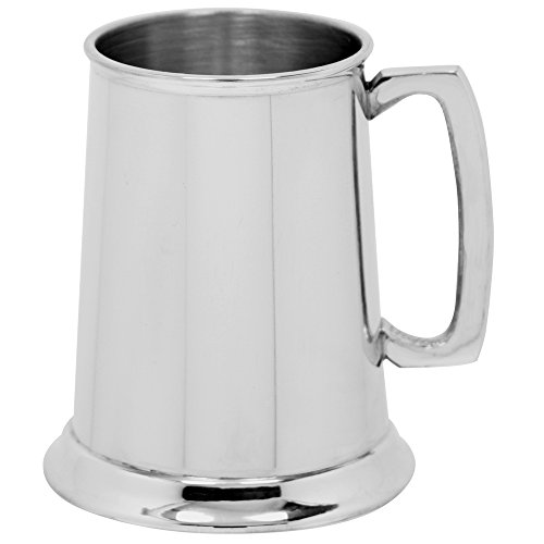 English Pewter Company 1 Pint Plain Straight Pewter Beer Mug Tankard [EP002]