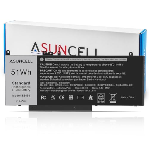 Image of ASUNCELL G5M10 Battery for Dell Latitude 14 E5450 5450 15 E5550 5550 12 E5250 5250 3150 3160 3550 Series VMKXM 451-BBLN G5M10 08V5GX 5XFWC, 7.4V 4-Cell 51Wh