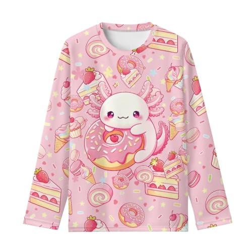 Image of WELLFLYHOM Long Sleeve T-Shirt for Boys Girls 3-16 Years Old Tee Tops Crewneck Pullover Shirts Fall Outfits