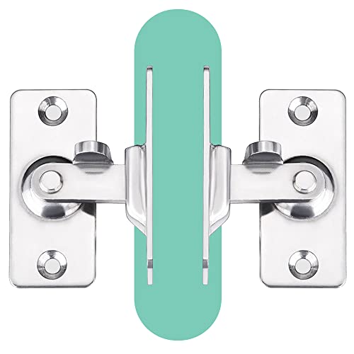 Image of WANLIAN MINI Size 90 Degree Door Latch Sliding Door Lock Screen Door Latch Pocket Door Latch | Quick-Access Locking for Privacy in Bathroom, Toilet, RVs & Small Spaces, Left Or Right Application, 304# Stainless Steel