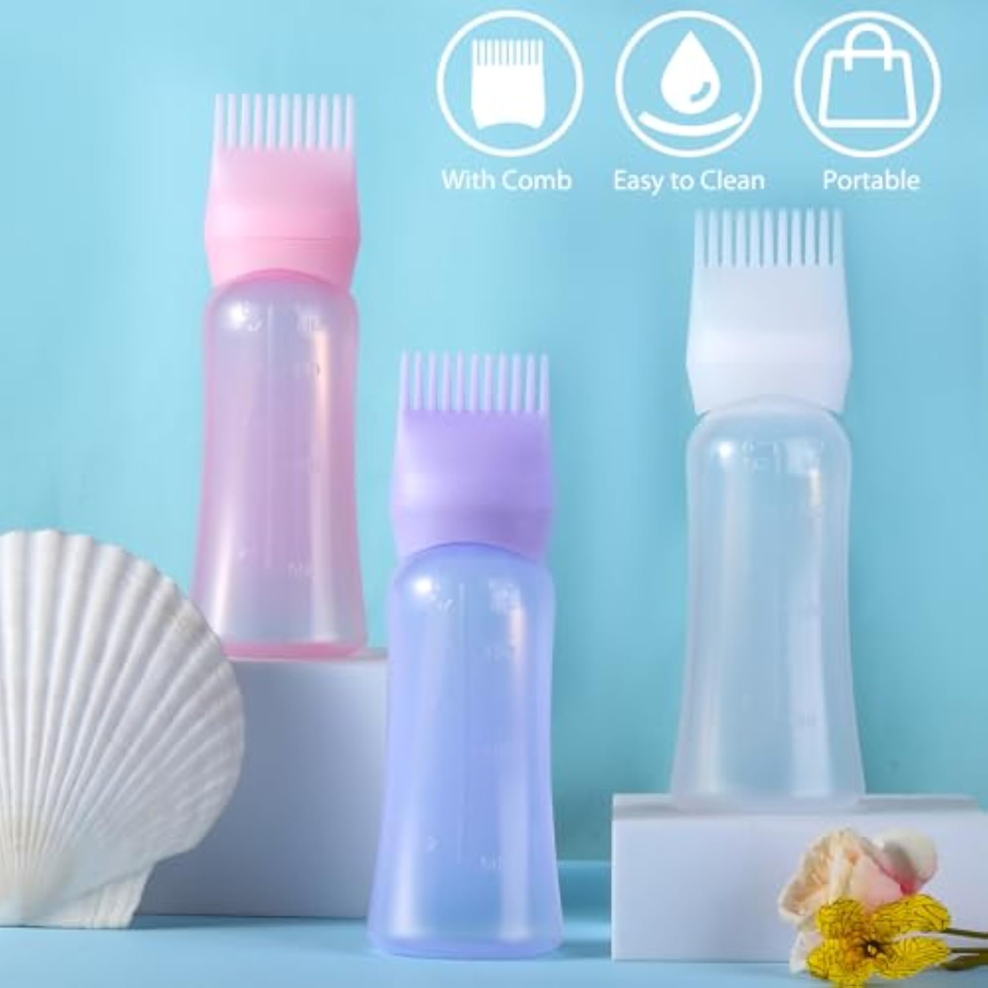 Root Comb Applicator Bottle for Hair Dye
