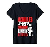 Photo Gallery donna survivor di achille surgery recovery achille design divertente maglietta con collo a v Photo Gallery donna survivor di achille surgery recovery achille design divertente maglietta con collo a v