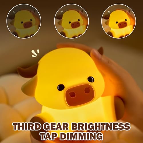 Lámpara de Mesa de Noche Vaca Escocesa Dimmable Silicona miniatura 5