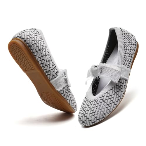 Women Mary Jane Flats Shoes Adjustable Strap Comfortable Office Dress Walking Shoes with Arch Support