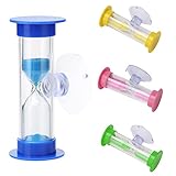 ❤【Tamaño】— 2 minutos de arena de vidrio, y está hecho de PVC duradero, ABS, tubo de vidrio y materiales de arena. Tamaño: aproximadamente 6 cm de alto, 2,5 cm de ancho. (4 colores: azul, rosa, amarillo, verde)