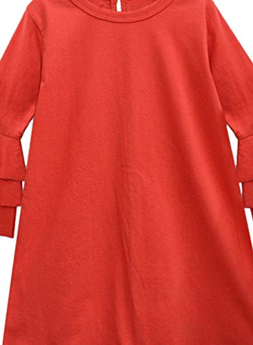 Image of A.T.U.N. All Things Uber nice Cotton A-Line Casual Dress (GDRS ISB RED 10-11 Years)